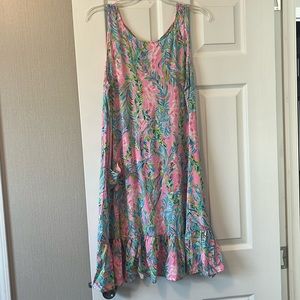 Lilly Pulitzer Pink and Blue Floral Dress